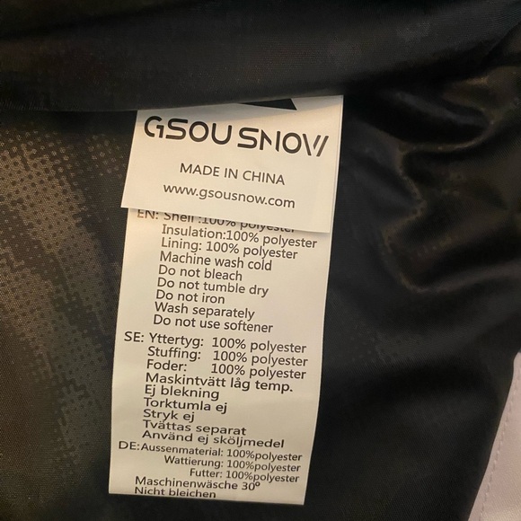 GSOU SNOW Women’s Snow Jacket NWT GS-1901 Color 054 Size XL Camouflage - Picture 8 of 10